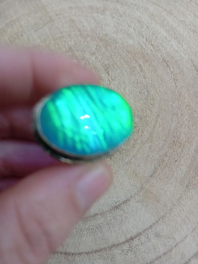 Anello argento 925 naturale opal Mexico