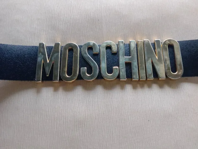 Cinturón Moschino Negro y Dorado Mujer