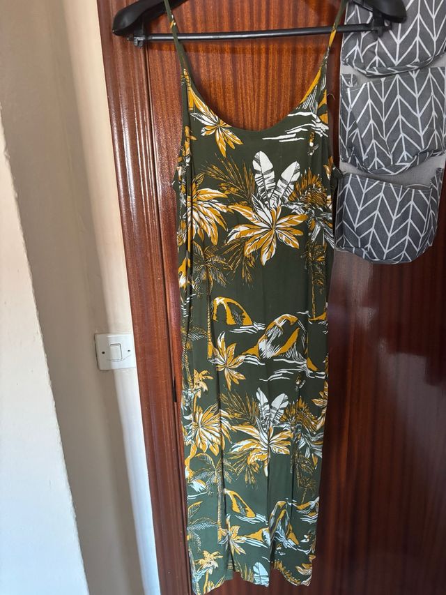Vestido verde y amarillo talla S