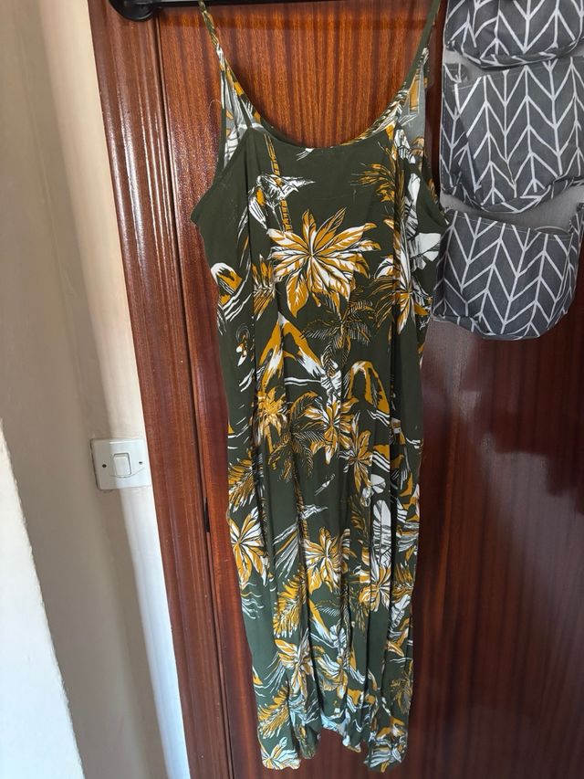 Vestido verde y amarillo talla S