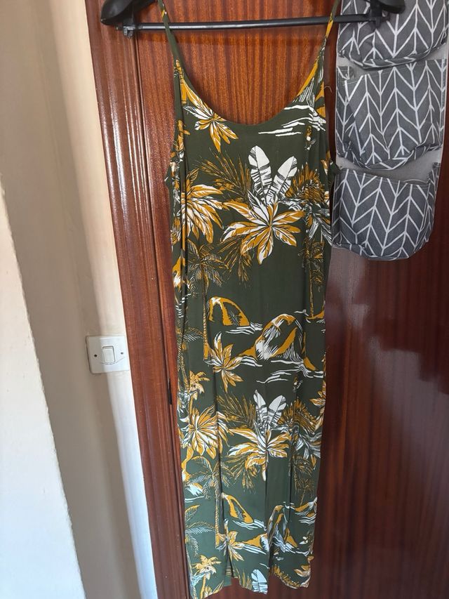 Vestido verde y amarillo talla S