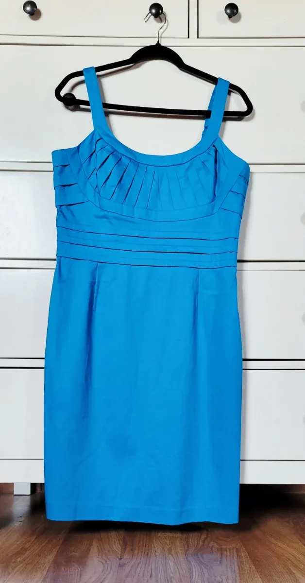 Vestido Calvin Klein Azul Talla L.12 americana