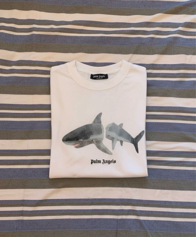 Camiseta Palm Angels Tiburón Blanca Talla M