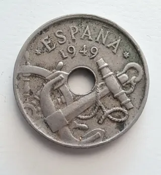 Moneda España 50 céntimos 1949