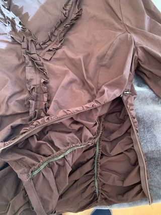 Blusa Lazada Woman marrón volantes talla L