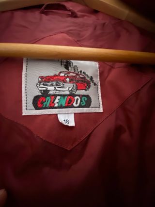 Parka de plumas y plumón roja