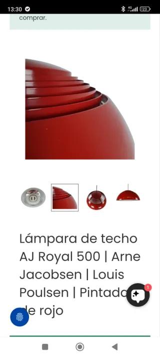 Lámpara de diseño Louis Poulsen Roja