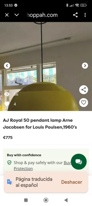 Lámpara de diseño Louis Poulsen Roja