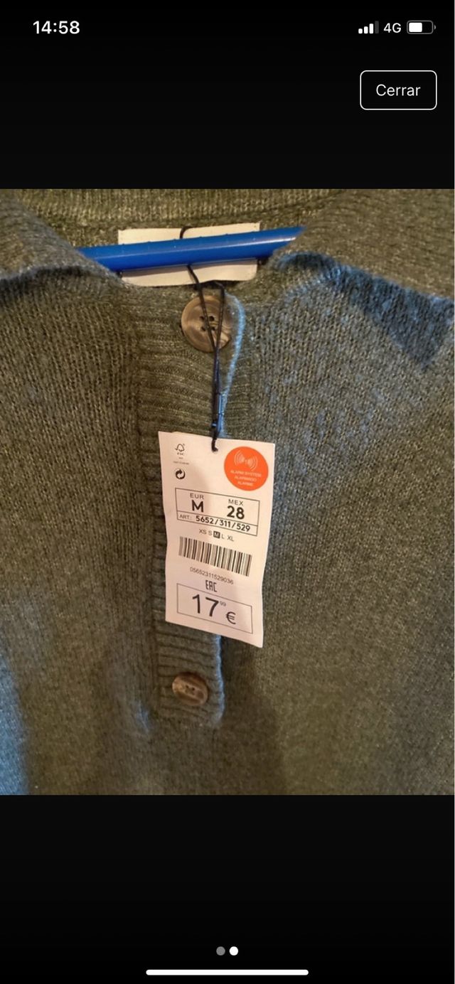 Vestido verde talla M con etiqueta