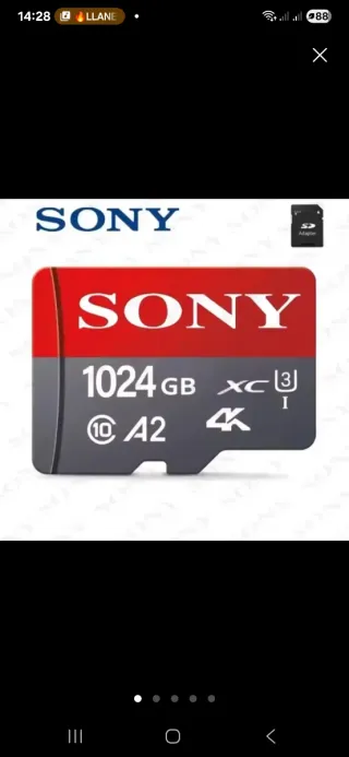 Mini Pendrive y 2 Micro SD 1TB Sony y Lenovo