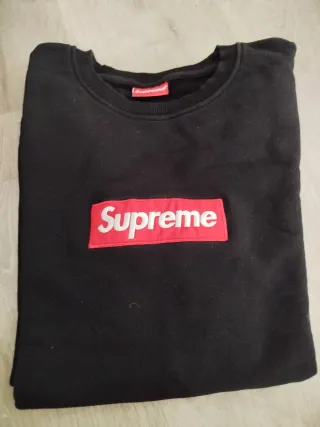 Sudadera Supreme Negra Box Logo
