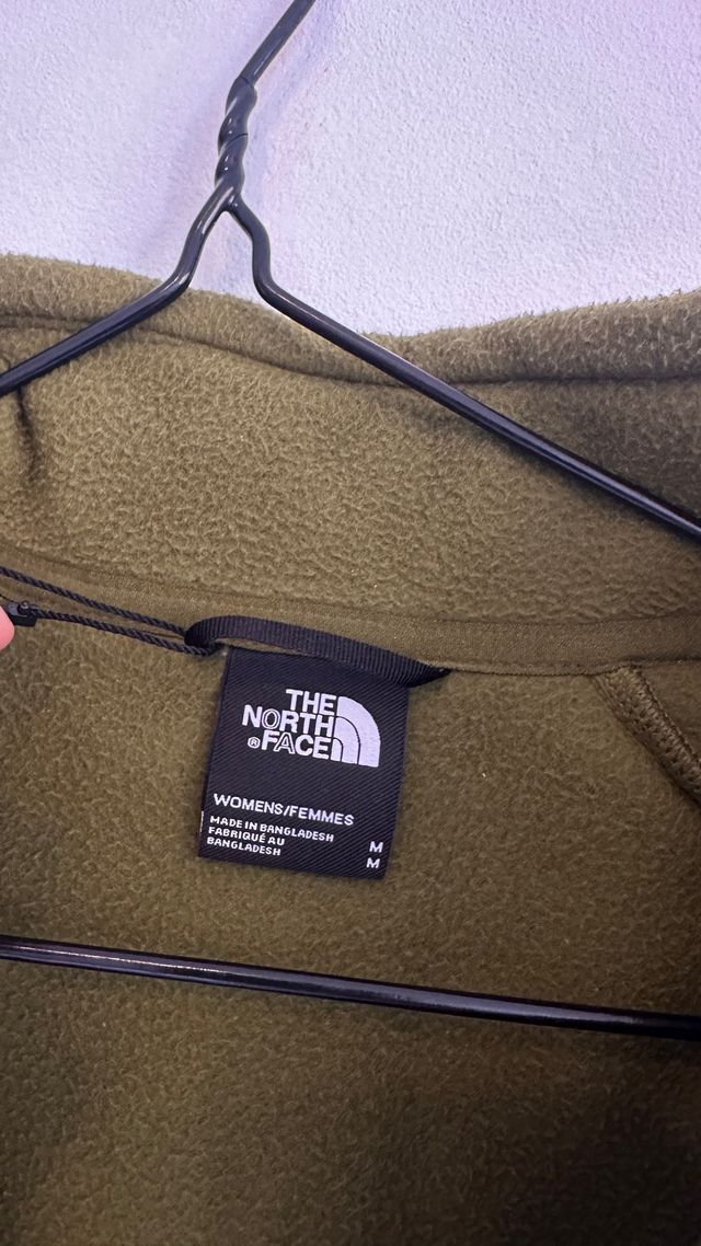NORTH FACE forro polar Mujer verde cremallera