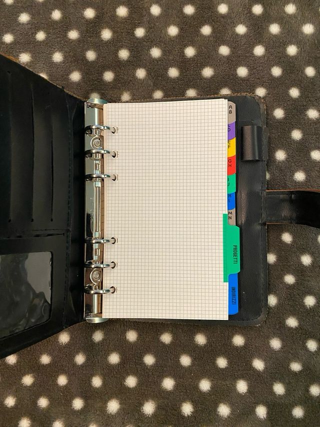 Agenda organizer ecopelle ad anelli