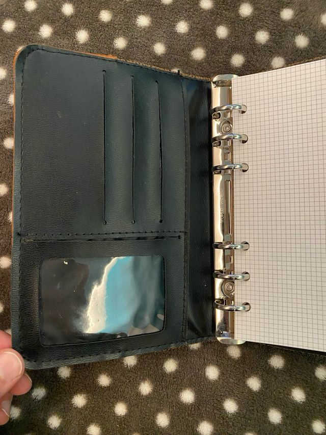 Agenda organizer ecopelle ad anelli