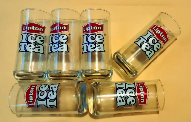 6 Bicchieri pubblicitari LIPTON, nuovi