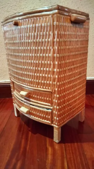 TAVOLINO DA SARTO PER GIOIELLIERE, LEGNO, RATTAN, VIMINI