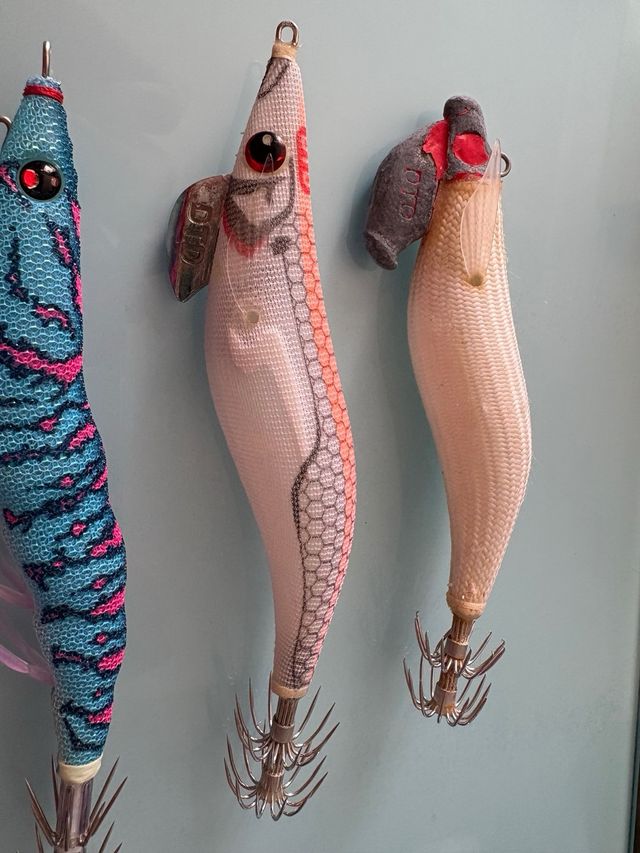 4 señuelos pesca calamar sepia pulpo