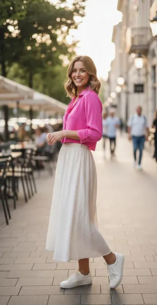 Camicetta corta rosa