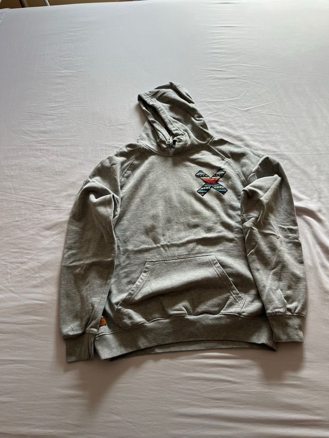 Sudadera Blue Banana gris con parche X