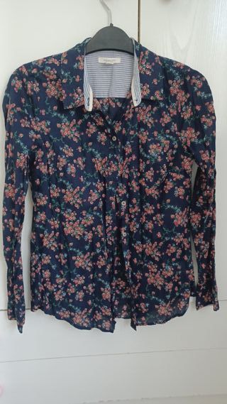 Camisa Springfield flores azul marino Talla S