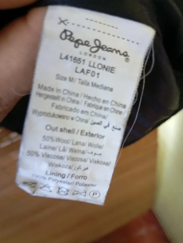 Abrigo largo negro mujer