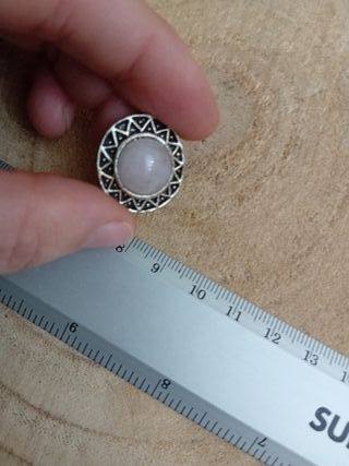Anello Quarzo Rosa Etnico Regolabile
