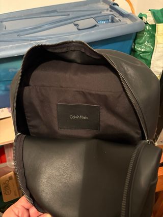 Mochila Piel Calvin Klein Negra