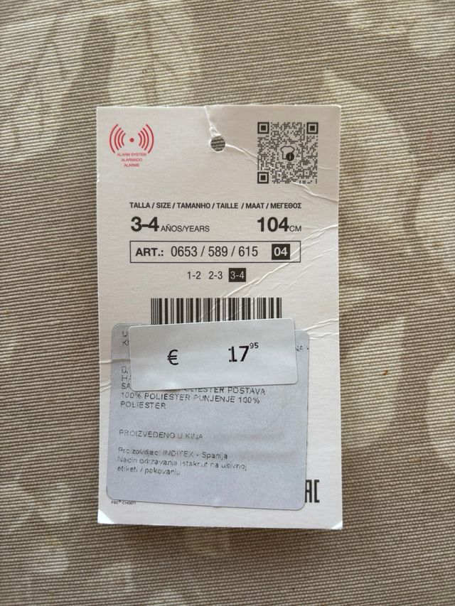 Disfraz Calabaza Zara Talla 3-4