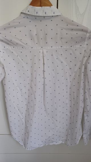 Camisa zara blanca con estampado