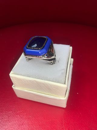 Anillo Plata 925 con Piedra Azul