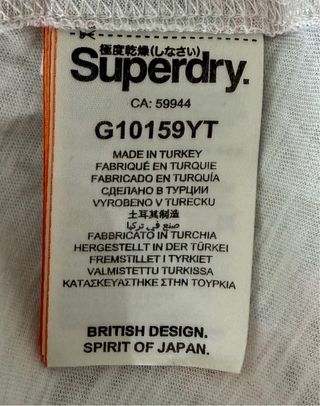 Camiseta Superdry floral verde y rosa