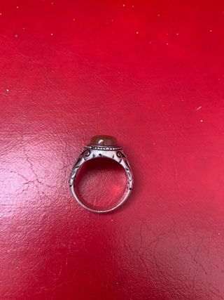 Anillo Plata 925 con Piedra Marrón