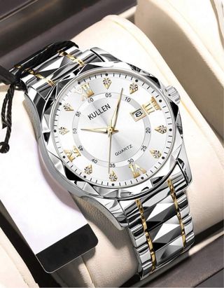 Reloj Kullen Cuarzo Esfera Romana Oro Plata