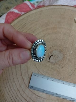 Anello Opale Bianco rosso blu Regolabile