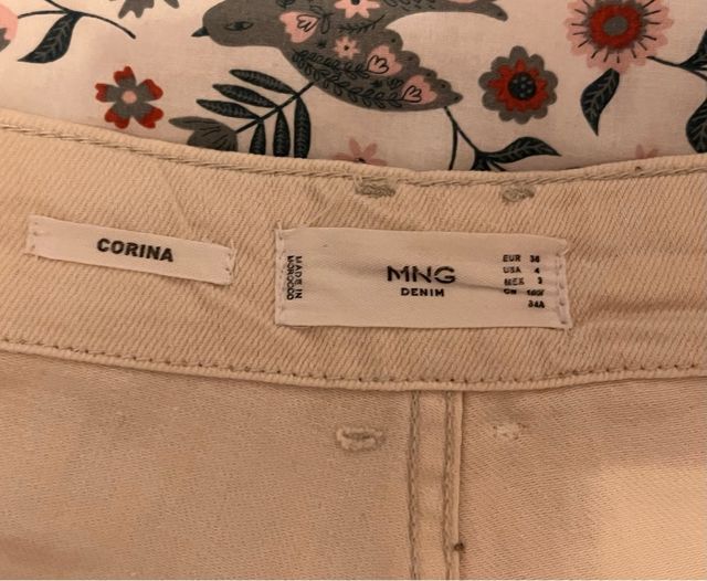 Jeans Mango Corina Beige