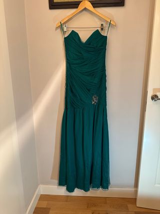 Vestido largo fiesta verde Purificación García