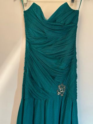 Vestido largo fiesta verde Purificación García