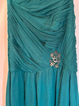 Vestido largo fiesta verde Purificación García