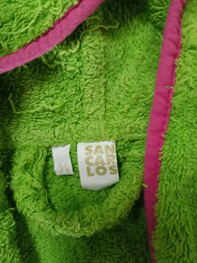 Albornoz infantil verde 6-8 años