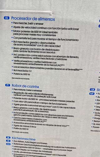 Procesador de alimentos 600W