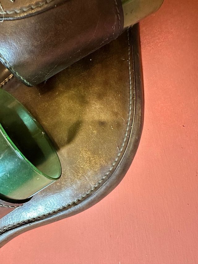 Set 3 Boccali Birra Vintage in Vetro, Cuoio Bronzo