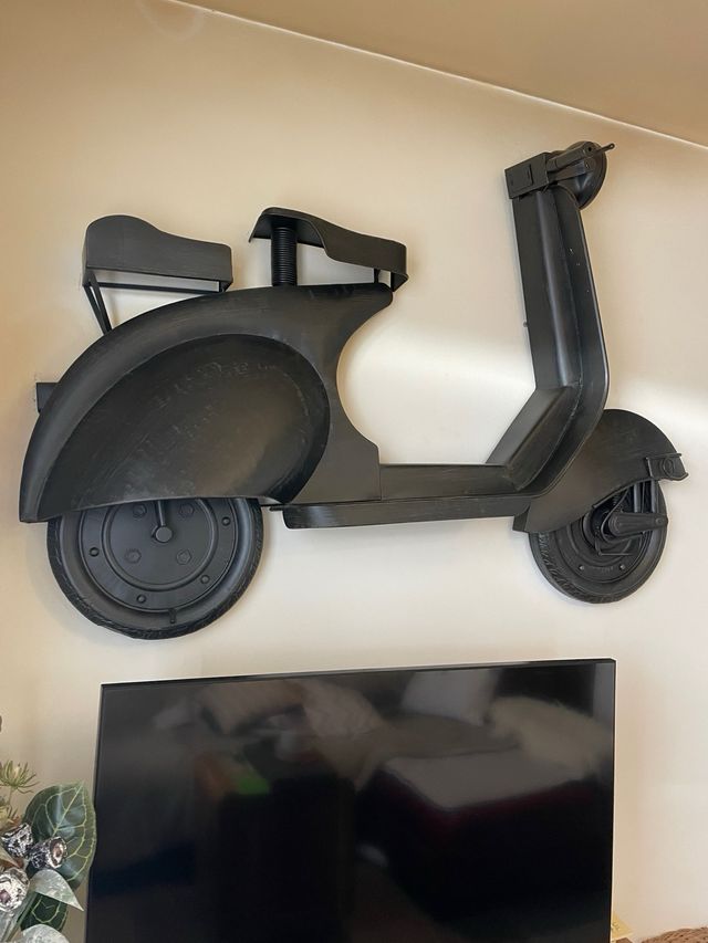 Decoración Pared Vespa Negra Metal