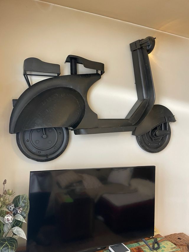 Decoración Pared Vespa Negra Metal