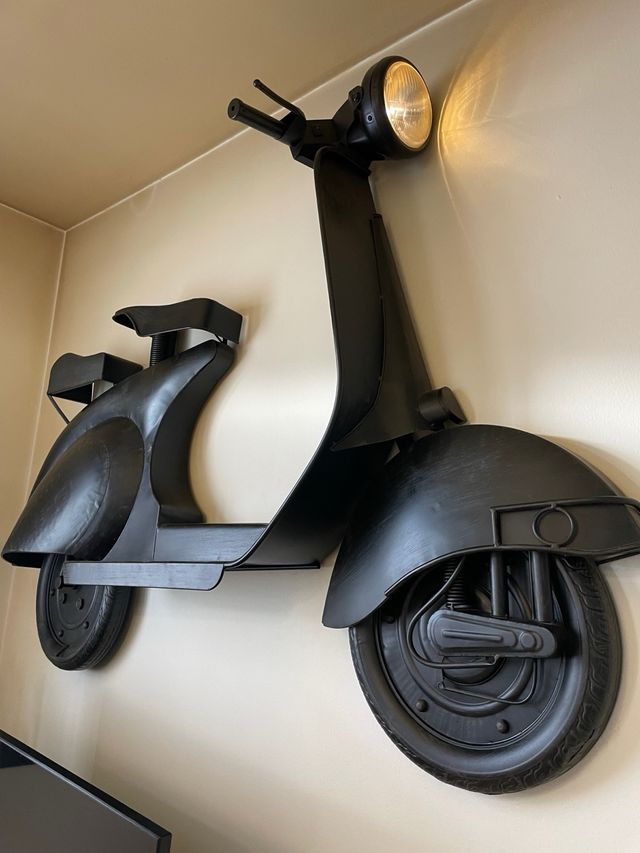 Decoración Pared Vespa Negra Metal