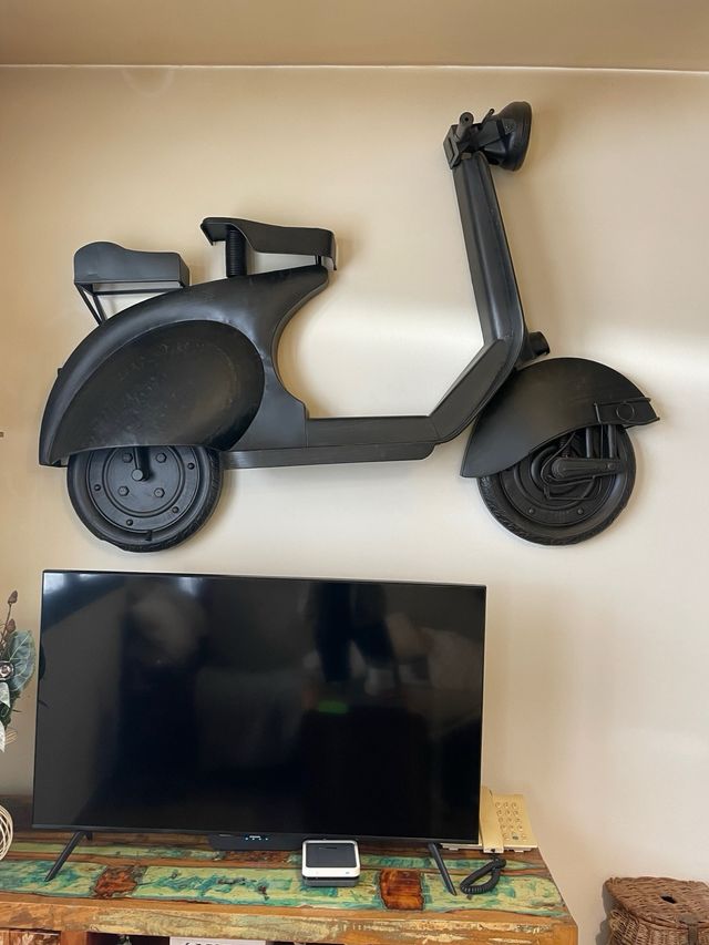 Decoración Pared Vespa Negra Metal
