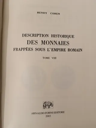 Catalogo Monete Romane Cohen 8 Volumi