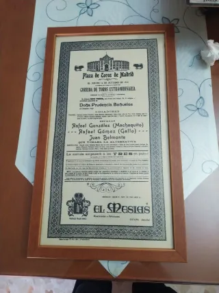 Cartel Alternativa Juan Belmonte Madrid 1913