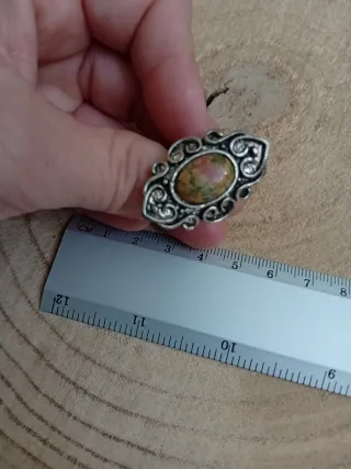 Anello pietra unakite