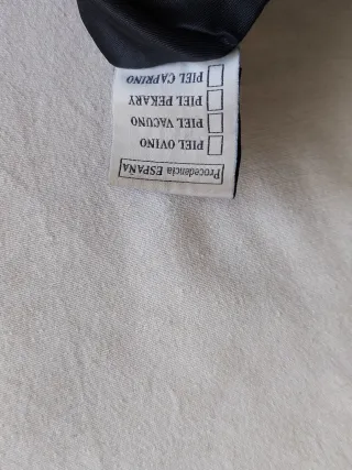 Chaqueta Piel Negra Vintage Hombre Talla L