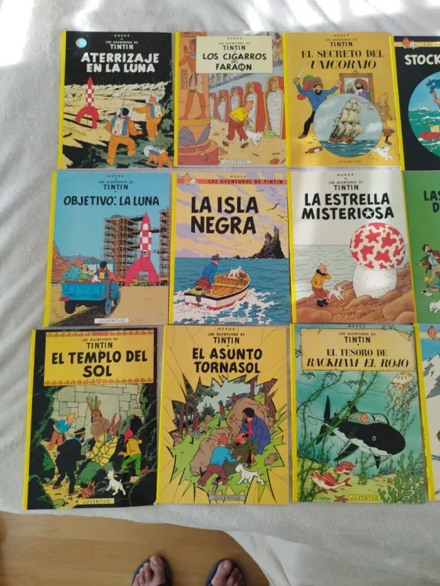 13 tomos de las aventuras de Tintín